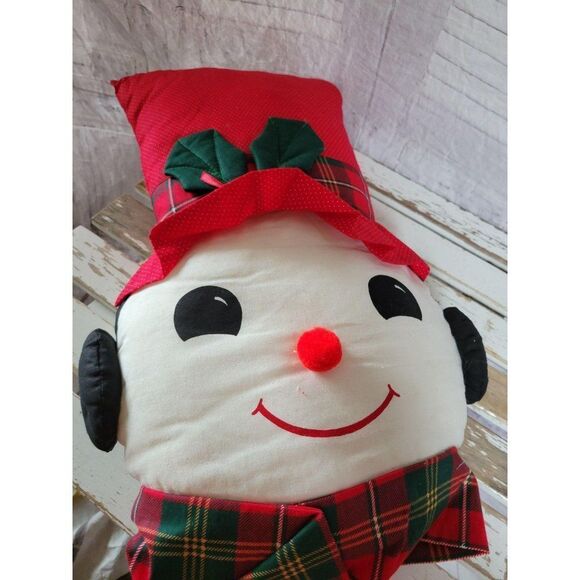 Folk art snowman hanging Xmas decor vintage - Picture 7 of 7